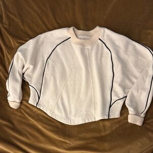 Maeve Cream Sweater with Black Accents